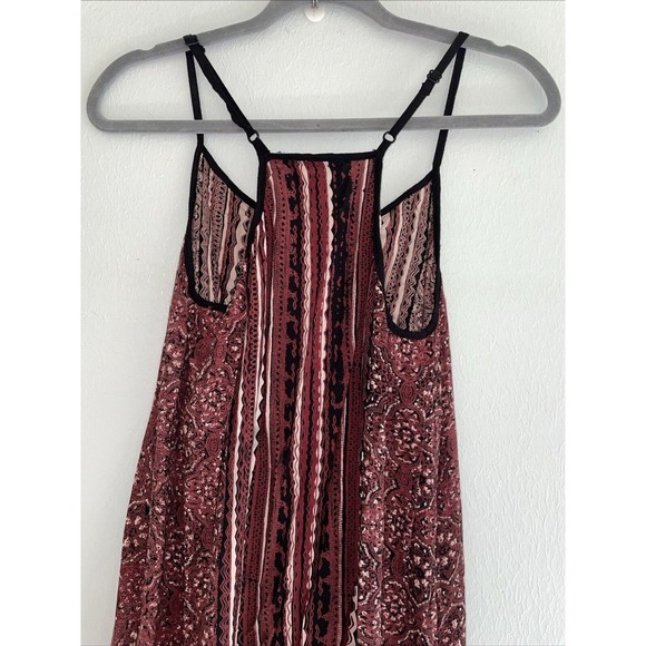 Boho Aztec‎ Tank Midi Dress Embroidery Side Slits Sz Small boho festival - Picture 7 of 8